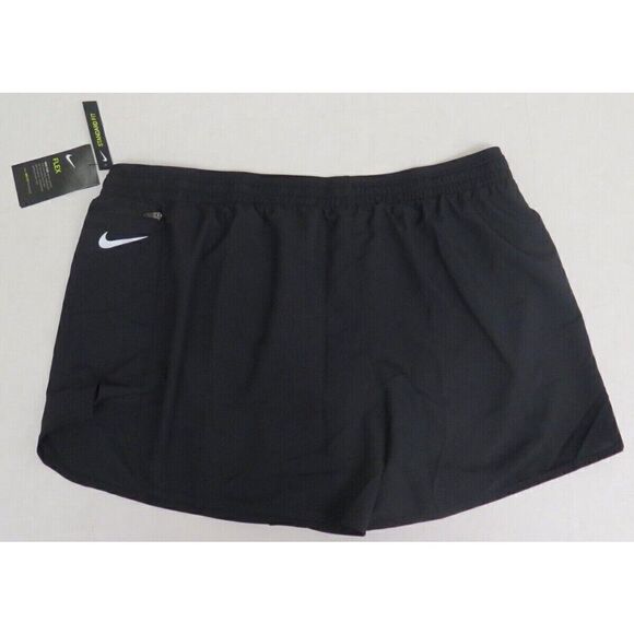 Nike CZ9584 010 Women's Sz 2XL Black Tempo Luxe Flex Fit 3" Running Shorts - Picture 1 of 8